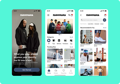 Fashosara Mobile App Design (Fashion App) figma mobile app mobile design product design ui ui design