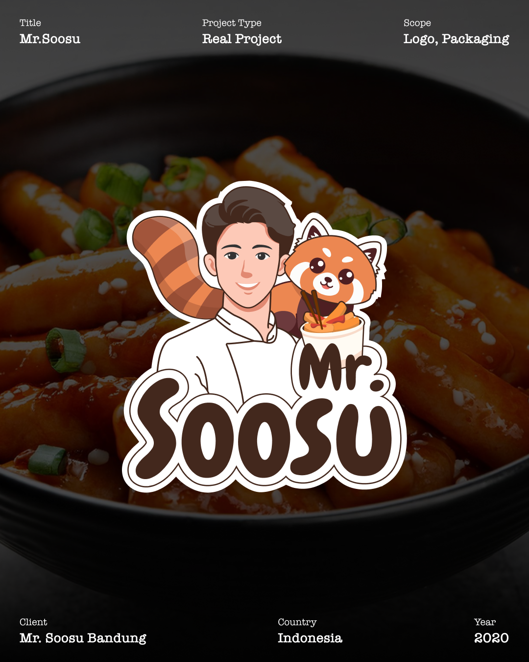 Korean Food Logo & Packaging asian cuisine logo branding graphic design korean food logo mascot