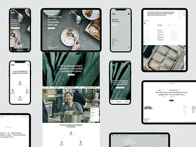 Sustainable Food Brand brand consistency branding design system digital presence digital rebrand eco message editorial style food branding lifestyle visuals minimal interface mobile screens modern layout modern web responsive design tech sustainability typography visual identity website concept