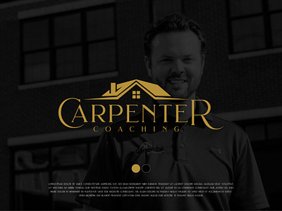 Carpenter Coaching Logo Design 3d branding design graphic design house logo logo logo de real estate real estate logo real estate logo design real estate logo vector typography