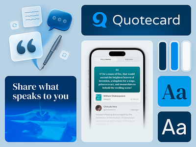 Quotecard bento branding graphic design illustration ui visual design web design