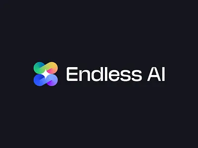 Endless AI logo design ai branding crm customer endless icon infinity lifetime logo mark retentation revenue saas star tech