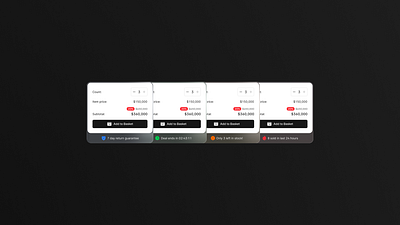 E-commerce Cards design e commerce minimal ui