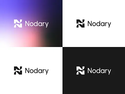 Nodary N Monogram Logo – Versatility Across Backgrounds abstract b2b brand identity branding business design geometric graphic design illustration logo design minimalist modern monogram n letter responsive startup tech visual identity