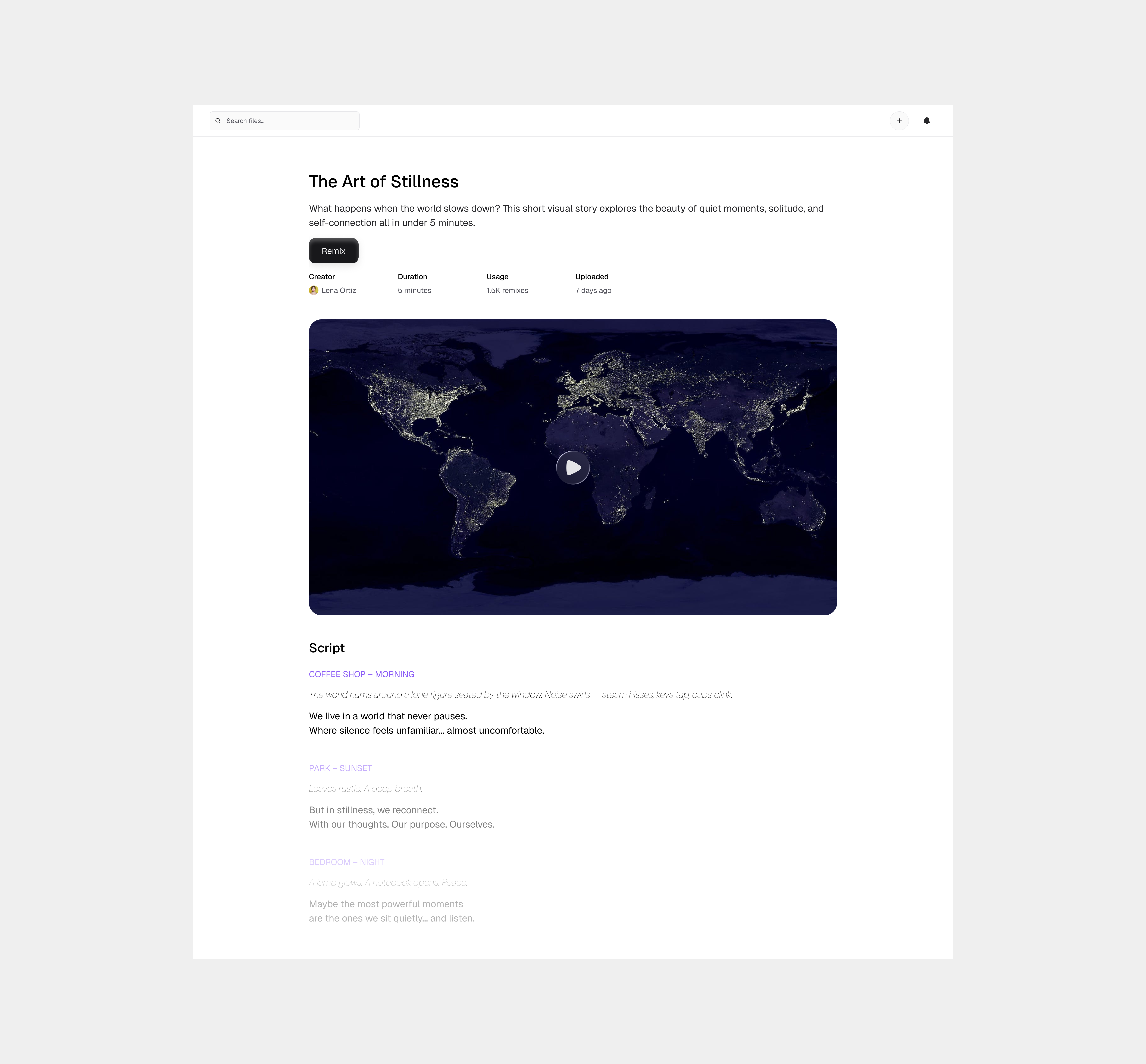 View community file community daily ui design file landing page video view web app