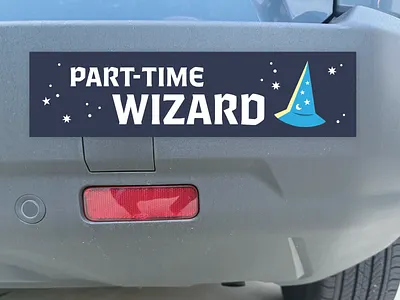 Bumper Stickers automobile bubble bubbles bumper sticker car driving illustration sticker wizard