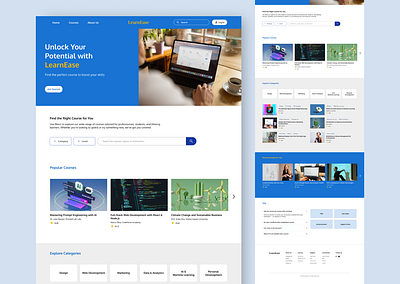Online Education Platform design education online platform ui ux uxdesign webdesign website