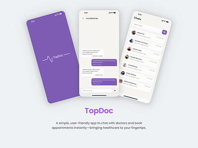 TopDoc – Smart Doctor Appointment & Chat App app design appointment booking health app mobile app design prototyping topdoc ui ui ux design uiux user experience user interface ux