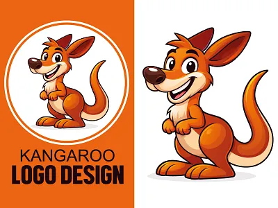 hand drawn kangaroo cartoon logo for designers , illustrators 2d animal beehaya branding cartoon character custom cute design designer graphic design hand drawn illustration illustrator kangaroo logo mascot ui vector