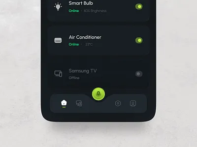 Bottom Navigation Bar actionbar app bottom navigation design homepage icons iphone nav navigation neon smart smart home switch texture toggle