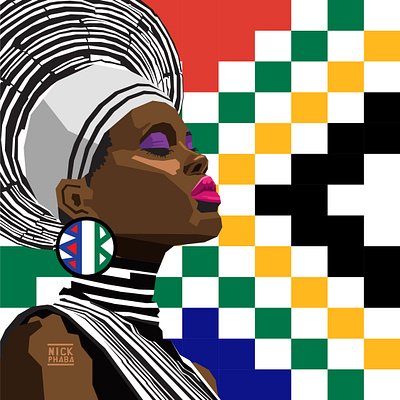 South African Heritage african african woman branding cato manor design flat illustration vector