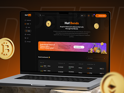 Defihub Blockchain Marketplace blockchain crypto dashboard design exchange investment marketplace platform ui visual design website