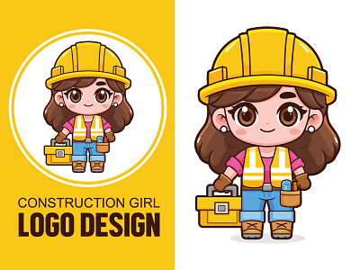 Cute Construction Logo Design, Chibi Kawaii Cartoon Character beeillustration beelogo branding cartoon cartoon insect cartoonbeeimage character chibi cutebee design graphic design honeybee illustration illustrationstudio kawaii logo logodesign mascotlogo tiger cartoon image vector