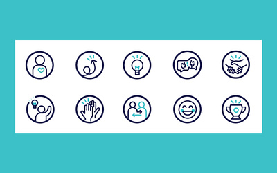 Govplace Core Behaviors Icon Set icon set icons illustrator