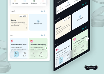 Pennywise - A budgeting app design finance fintech interface design onboarding ui uiux