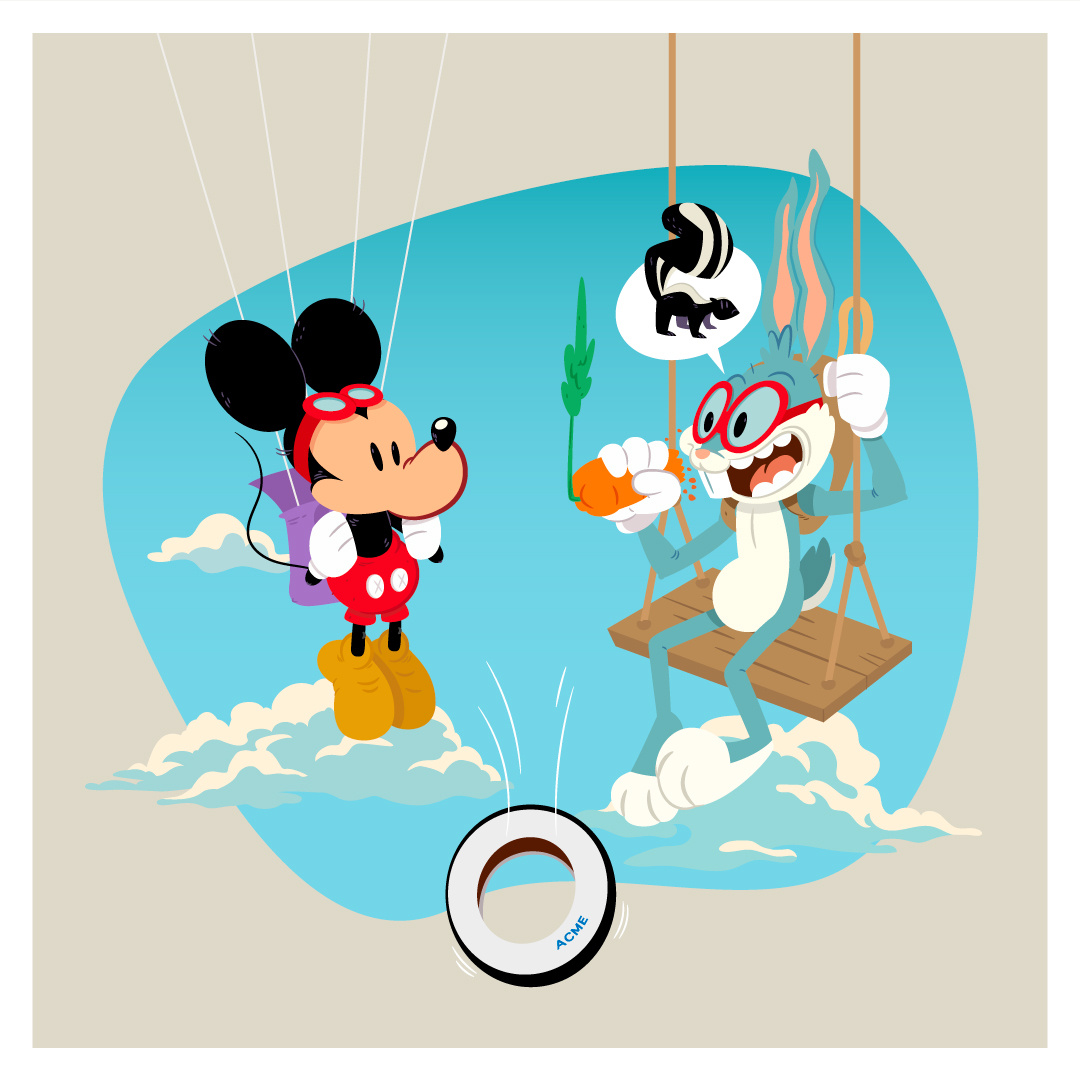 Animoments: Gallery 1988 batman dexters lab digital illustration disney gallery 1988 looney tunes pixar tom and jerry vector art vector illustration