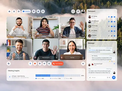 Cognition Hub - AI Meeting Dashboard ai business tool calls communication conference dashboard data management interaction design interface meeting product design teamwork ui user experience user interface ux ux design web design