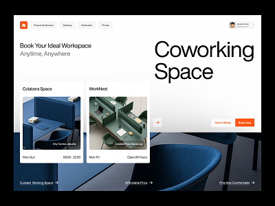 Coworking Space Agency agency branding business company coworking design digital elementor framer landing marketing office page rental space studio ui webflow website wordpress