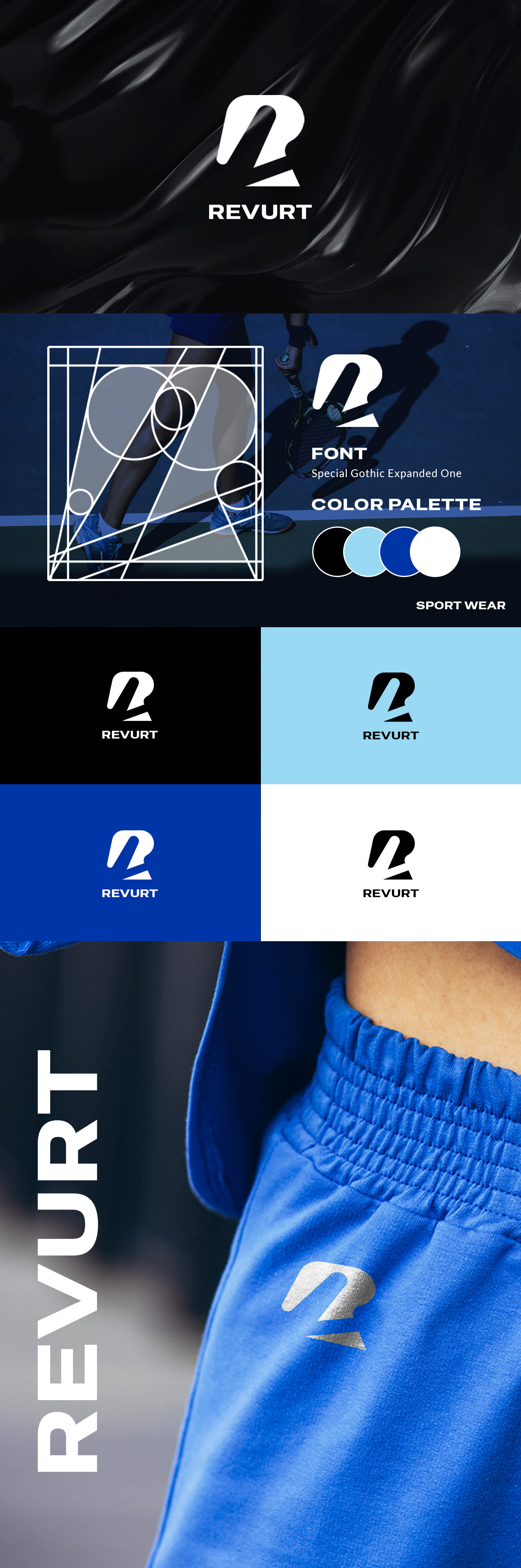 REVURT - SPORT WEAR BRAND adobe illustrator adobe photoshop ads banner brand identity branding business creative graphic design logo sport brand