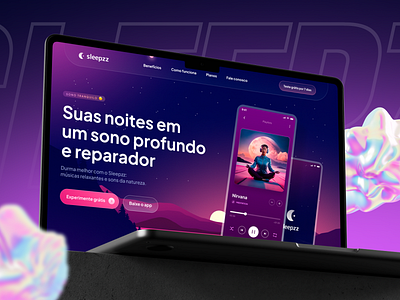 Sleepzz Landing Page Framer Template app app design framer framer design framer template landing page product design service site sleep template ui uiux ux webdesign website