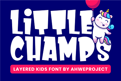 Little Champs - Layered Kids Font layered kids font