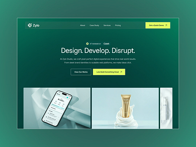 Digital Agency Landing Page agency website agency website landing page creative agency design design agency landing page digital agency digital agency landing page digital design studio landing page portfolio startup ui uiux uiux design agency user experience ux ux design web design web template