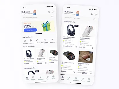Modern E-Commerce UI for SOOQ App app design graphic design typography ui ux