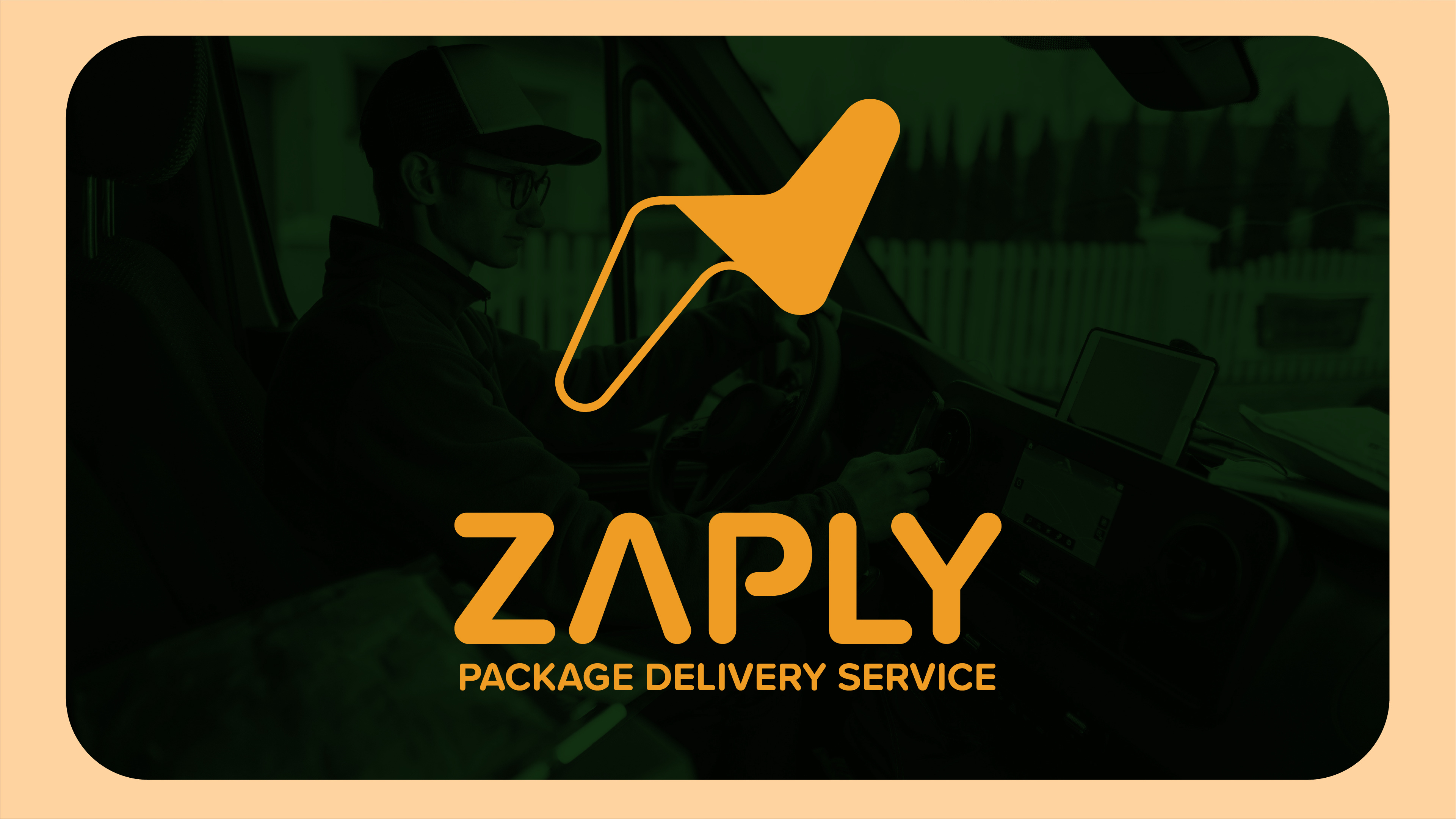 Parcel Delivery branding logo package delivery portfolio presentation