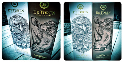 De Toren Private Cellar Illustrated by Steven Noble artwork branding design engraving etching illustration line art scratchboard steven noble wine wine label woodcut