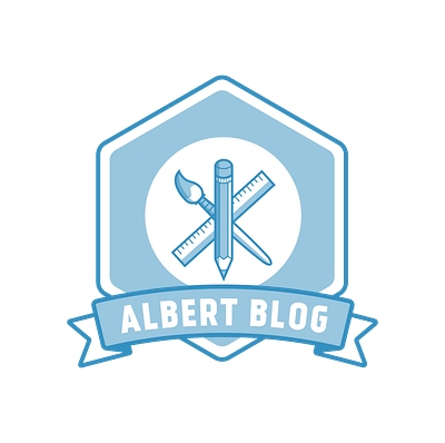Albert.io Blog Logo art direction blog branding edtech graphic design icon illustration logo stationary ui