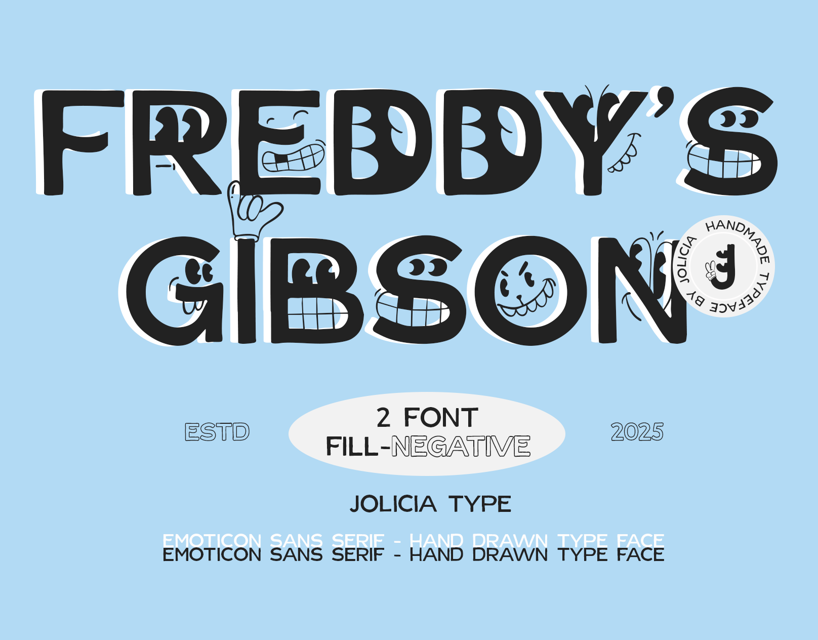Freddy Gibson | Handmade Emoji Font | Free To Try bohemian font free font freebies