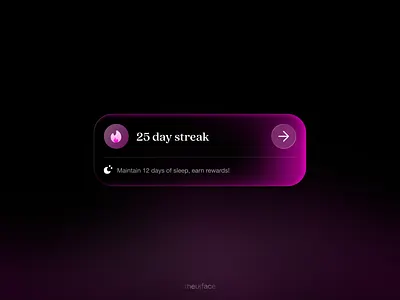 Streak Card Exploration apple clean dark design gradients hues ios ios design liquidglass minimal product purple streak ui