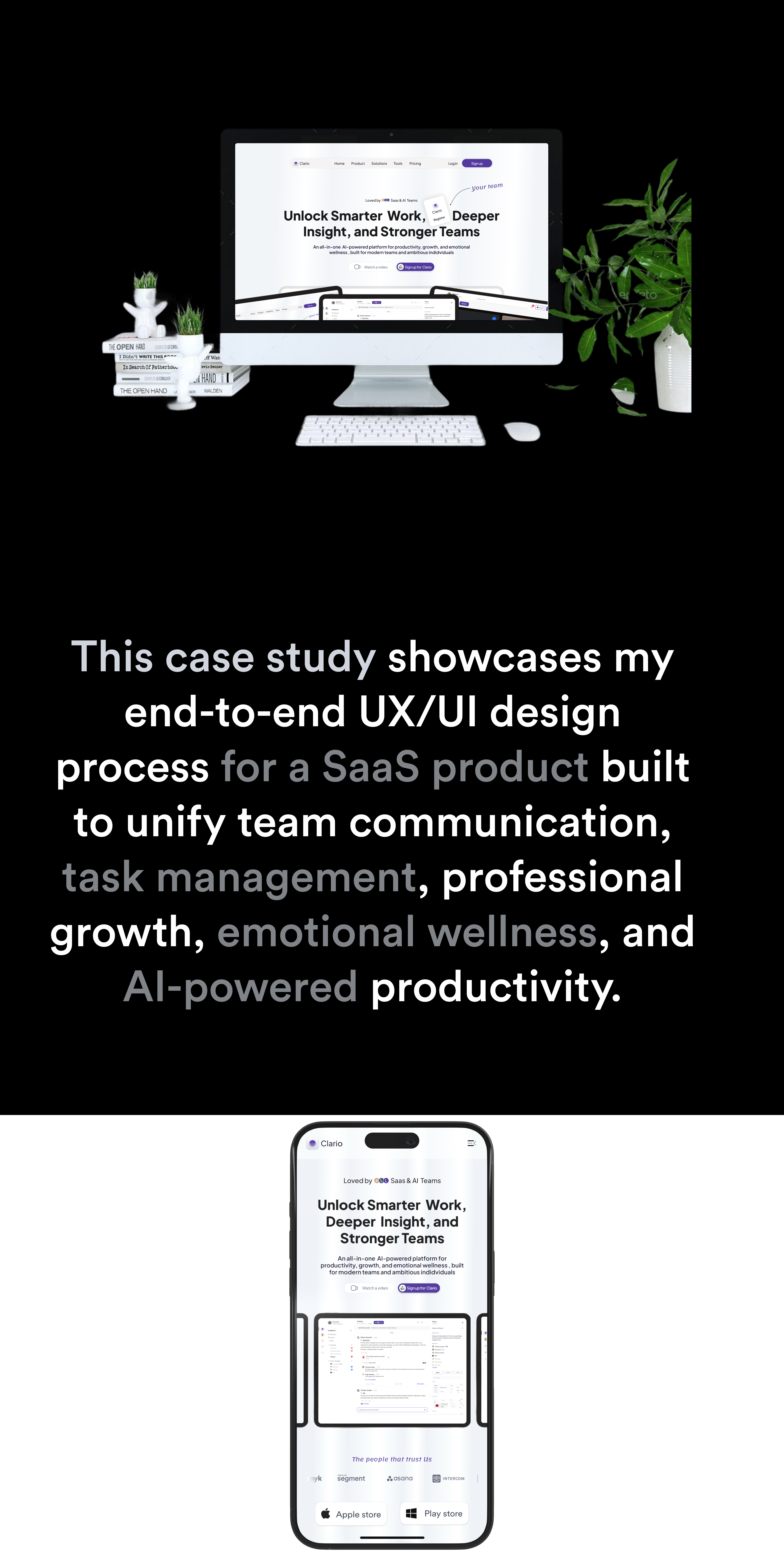 All-in-One Team Platform Landing page design figma framer landing page saas ui user interface ux website