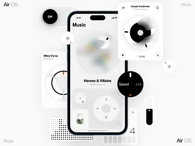 Air OS ai dashboard editor homepage interface ios iphone mobile music news os