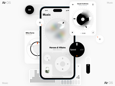 Air OS ai dashboard editor homepage interface ios iphone mobile music news os
