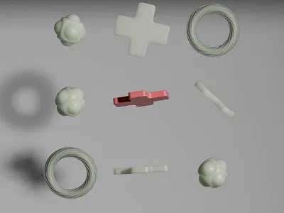 Weightless 3d 3d animation 3d visual abstract animation animation b3d blender design floating loop motion design motion graphics organic shapes