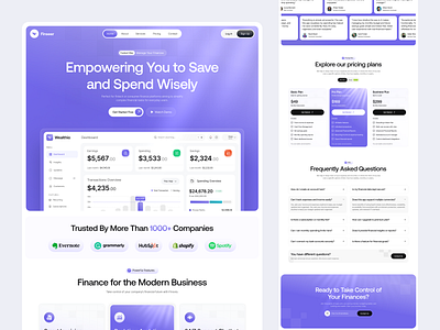Finance Landing Page Design banking saas banking website design figma template figma uiux finance landing page financial landing page design mobile banking ui web design web designer website design