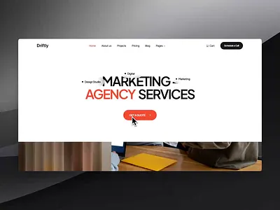 Drifty - Agency Website on webflow agency template agency webflow template agency website creative agency landing page marketing agency marketing website web design webflow template website design