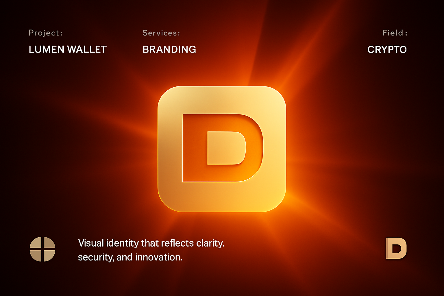 Lumen Wallet Branding – Crypto Visual Identity Design blockchainbranding brandingdesign cryptoapp cryptobranding cryptoidentity designsystem digitalwallet fintechdesign gloweffect goldlogo logodesign modernbranding securitydesign uxbranding visualidentity