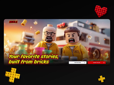 Brickflix – LEGO Streaming Platform Concept creative direction ui