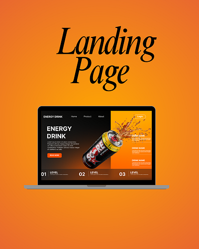 Score Energy Drink - Landing Page Design canva colors design figma gradients graphic design landing page practice ui youtube