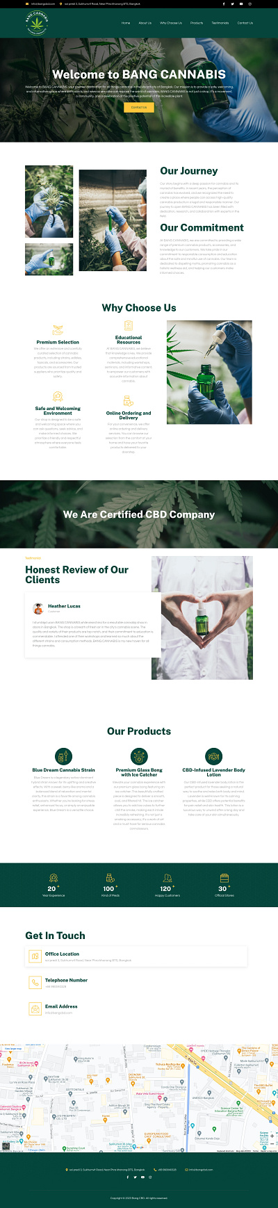 BANG CANNABIS graphic design landing page web design website