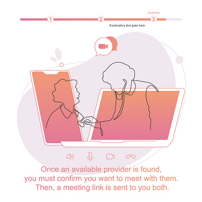 Illustrations for Healthcare App 2d animation app artwork branding concept art design freelanceartist healthcare illustration line art minimal art motion graphics ondemand online health care ui