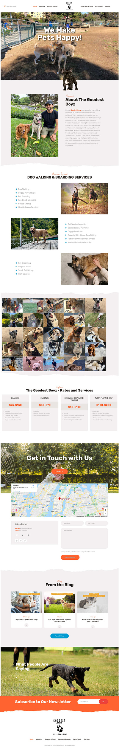 Goodest Boyz graphic design landing page web design website
