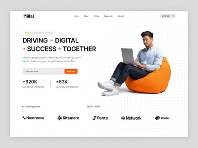 Digital Design Agency Website agency figma herodesign landingpage responsive uidesing ux design websitedesign
