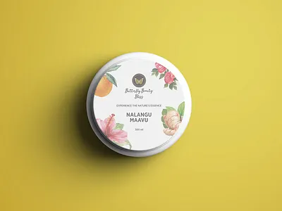 Nallangu Maavu Packaging eco friendly cosmetic packaging herbal bath powder packaging nalangu maavu packaging design natural skincare product design organic herbal powder container south indian skincare packaging