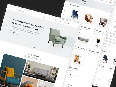 FurniFlow TNC - Retail & E-Commerce Website Template agency website design e commerce website template furniture retailers home decor store interior design interior design services retail e commerce website templates webflow templates