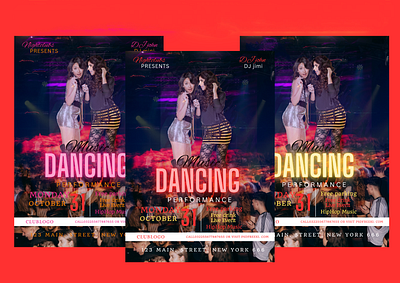 Dancing Party poster design advertising club flyer design dancing party flyer design dancing party poster design flyer graphic designer graphic designing night party poster party club poster design party flyer party poster print design
