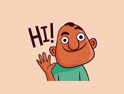 Hi! caricature digital flatcolors illustraion illustration india minimalistic vector
