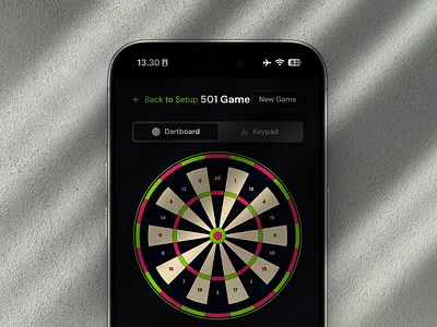 Dartore - Interactive online darts score calculator app dartboard darts design mobile app pwa ui ux web app website